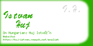 istvan huj business card